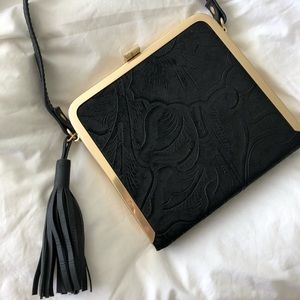 Zara Black Embossed CrossBody